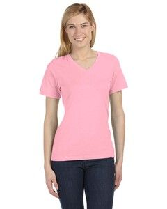 Bella+Canvas 6405 - Missy Jersey Short-Sleeve V-Neck T-Shirt Pink