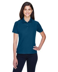 Ash City Extreme 75046 - Ladies' Eperformance™ Pique Polo Ceramic Blue W/Classic Navy