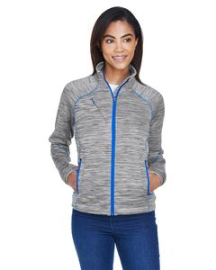 Ash City North End 78697 - Flux Ladies' Melange Bonded Fleece Jackets Platinum