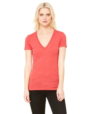 Bella+Canvas 8435 - Ladies Triblend Short-Sleeve Deep V-Neck T-Shirt