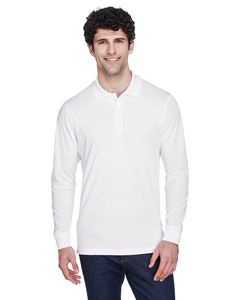 Ash City Core 365 88192 - Pinnacle Core 365™ Men's Performance Long Sleeve Pique Polos White