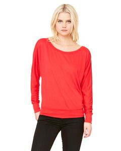 Bella+Canvas 8850 - Ladies Long-Sleeve Off Shoulder T-shirt Red