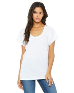 Bella+Canvas B8801 - Ladies Flowy Raglan T-Shirt White