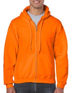Gildan G186 - Heavy Blend™ 8 oz., 50/50 Full-Zip Hood Safety Orange
