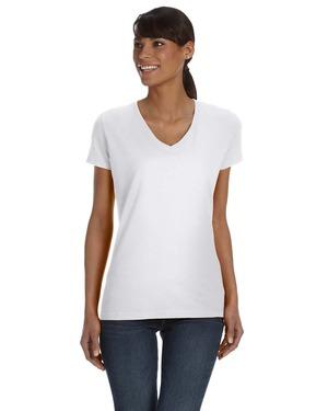 Fruit of the Loom L39VR - ® Ladies 8.3 oz., 100% Heavy Cotton HD® V-Neck T-Shirt