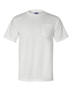 Bayside 3015 - Union-Made Short Sleeve T-Shirt with a Pocket White