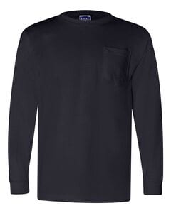 Bayside 3055 - Union-Made Long Sleeve T-Shirt with a Pocket Navy