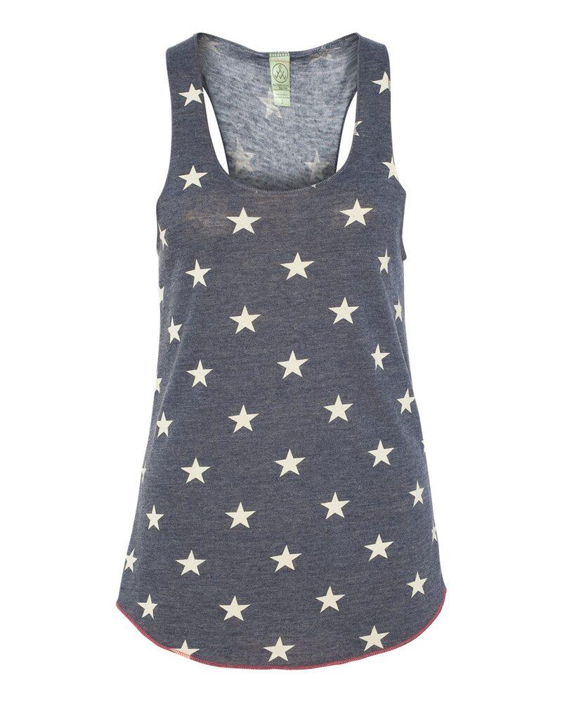 Alternative 1927ea - Ladies' Printed Meegs Eco-Jersey Racer Tank