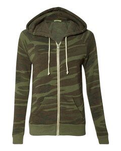 Alternative 9573 - Ladies' Eco-Fleece Adrian Full-Zip Hooded Sweatshirt Camo
