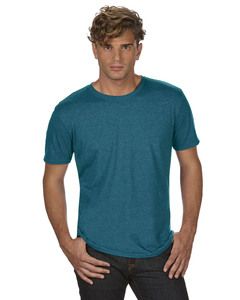 Anvil 6750 - Triblend Crewneck T-Shirt Heather Galapagos Blue