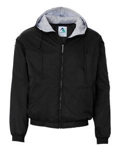 Augusta Sportswear 3280 - Hooded Taffeta Jacket/Fleece Lined Black