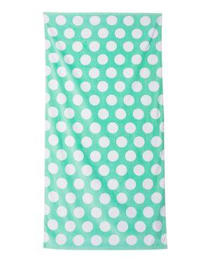 Carmel Towel Company C3060P - Polka Dot Velour Beach Towel