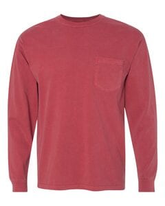 Comfort Colors 4410 - Long Sleeve Pocket T-Shirt Crimson