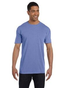 Comfort Colors 6030 - Garment Dyed Short Sleeve Shirt with a Pocket Flo Blue