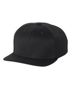 Flexfit 110F - Wool Blend Flat Bill Snapback Cap Black