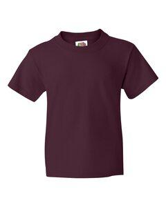 Fruit of the Loom 3930BR - Youth Heavy Cotton HD™ T-Shirt Maroon