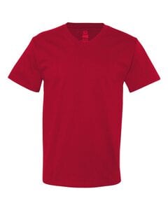 Fruit of the Loom 39VR - V-Neck Heavy Cotton 100% T-Shirt True Red