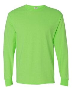 Fruit of the Loom 4930R - Heavy Cotton Long Sleeve T-Shirt Neon Green