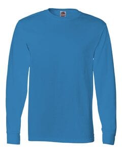 Fruit of the Loom 4930R - Heavy Cotton Long Sleeve T-Shirt Pacific Blue