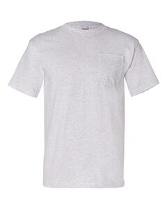 Bayside 7100 - USA-Made Short Sleeve T-Shirt with a Pocket Ash