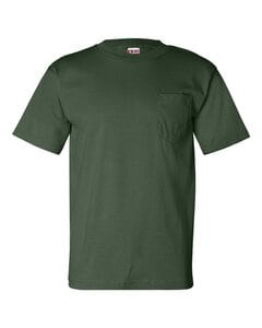 Bayside 7100 - USA-Made Short Sleeve T-Shirt with a Pocket Forest Green