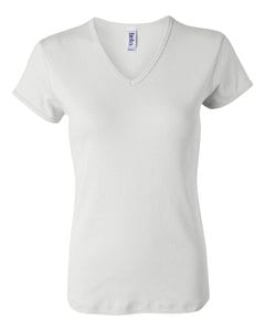 Bella+Canvas 1005 - Ladies Baby Rib Short Sleeve V-Neck T-Shirt