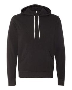 Bella+Canvas 3719 - Unisex Poly/Cotton Hooded Pullover Sweatshirt Black