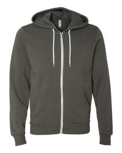 Bella+Canvas 3739 - Unisex Full-Zip Hooded Sweatshirt Asphalt