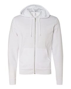 Bella+Canvas 3739 - Unisex Full-Zip Hooded Sweatshirt White