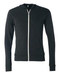 Bella+Canvas 3939 - Triblend Unisex Lightweight Hooded Full-Zip T-Shirt
