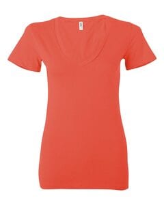 Bella+Canvas 6035 - Deep V-Neck Jersey T-Shirt Coral