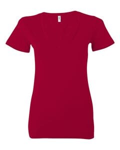 Bella+Canvas 6035 - Deep V-Neck Jersey T-Shirt Red