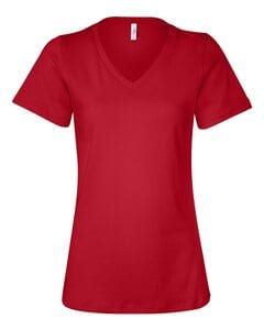 Bella+Canvas 6405 - Relaxed Short Sleeve Jersey V-Neck T-Shirt Red
