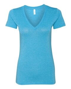 Bella+Canvas 8435 - Ladies' Triblend Deep V-Neck T-Shirt Aqua Triblend