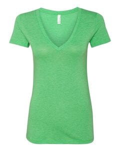 Bella+Canvas 8435 - Ladies' Triblend Deep V-Neck T-Shirt Green Triblend
