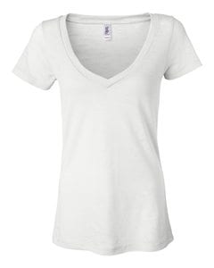 Bella+Canvas 8605 - Ladies Burnout V-Neck T-Shirt