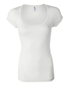 Bella+Canvas 8703 - Ladies Sheer Mini Rib Scoopneck T-Shirt