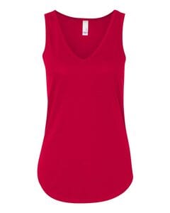 Bella+Canvas 8805 - Ladies' Flowy V-Neck Tank Red