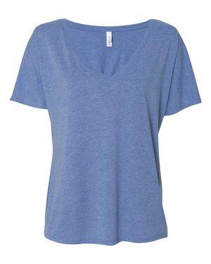 Bella+Canvas 8815 - Ladies Flowy V-Neck Drop-Sleeve Tee