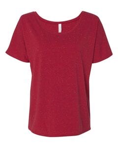 Bella+Canvas 8816 - Ladies' Flowy Simple Tee Red Speckled