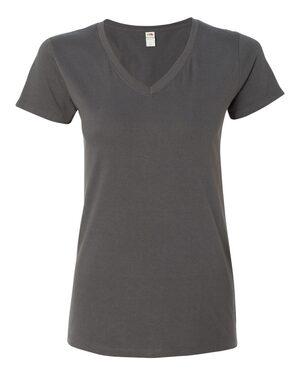 Fruit of the Loom SFJVR - Ladies SofSpun Jersey V-Neck T-Shirt