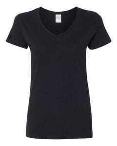 Gildan 5V00L - Ladies' Heavy Cotton V-Neck T-Shirt with Tearaway Label Black