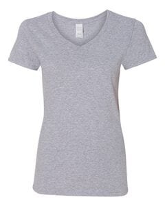 Gildan 5V00L - Ladies' Heavy Cotton V-Neck T-Shirt with Tearaway Label Sport Grey