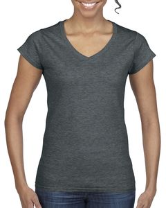 Gildan 64V00L - Ladies' Softstyle V-Neck T-Shirt Dark Heather