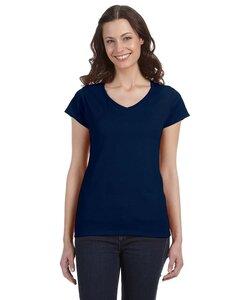 Gildan 64V00L - Ladies' Softstyle V-Neck T-Shirt Navy