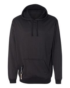 J. America 8615 - Tailgate Poly Fleece Hooded Pullover Sweatshirt Black