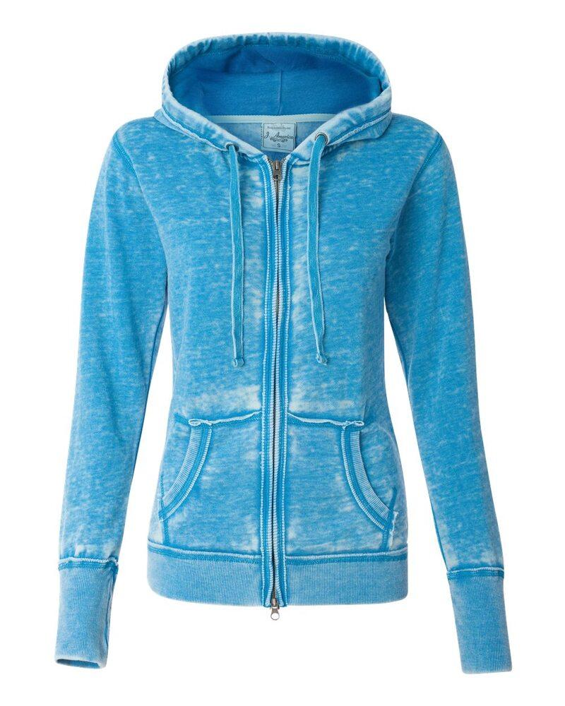 J. America 8913 - Ladies' Zen Fleece Full-Zip Hooded Sweatshirt