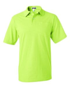 JERZEES 436MPR - SpotShield™ 50/50 Sport Shirt with a Pocket Safety Green