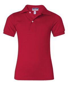 JERZEES 437YR - SpotShield™ 50/50 Youth Sport Shirt True Red