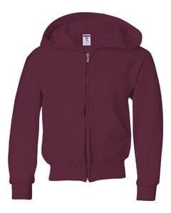 JERZEES 993BR - NuBlend® Youth Full-Zip Hooded Sweatshirt Maroon